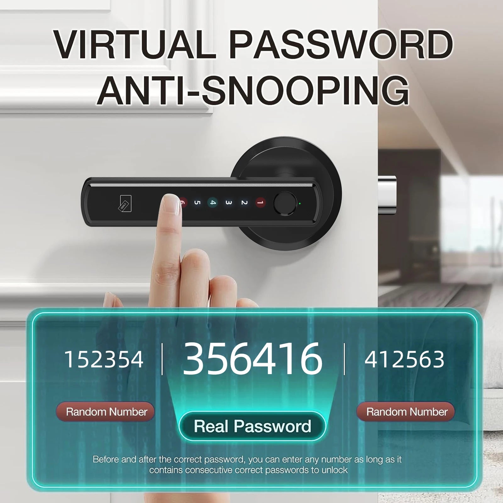 Fingerprint Smart Lock App Control Passcode Electronic Touchscreen Keypad